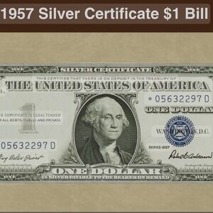Silver certificate 1 dollar denomination. Great condition! Very rare!